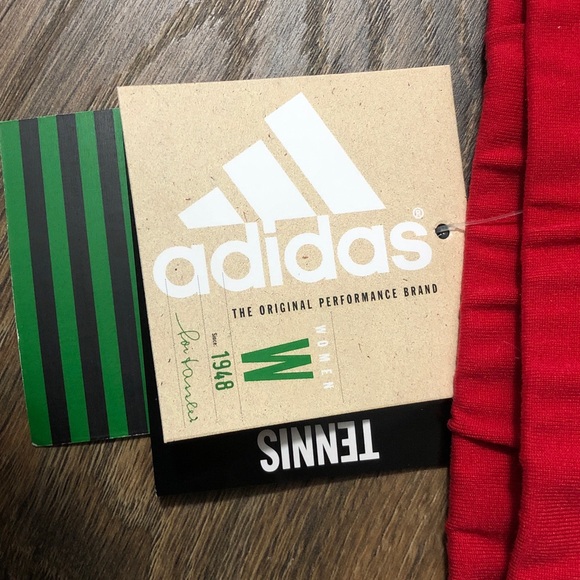 Y2K ADIDAS TENNIS SKIRT waist29”x15”Red/White NWT - Picture 3 of 9